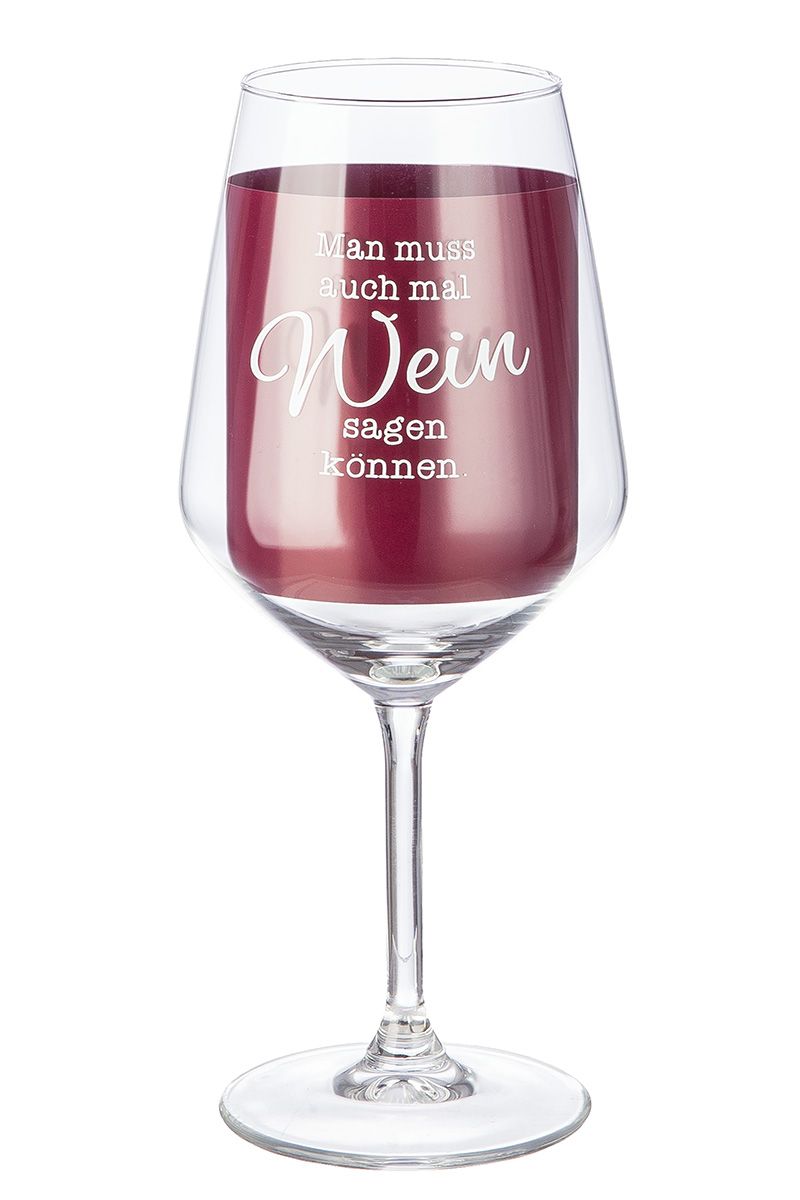Weinglas: "Wein sagen können"