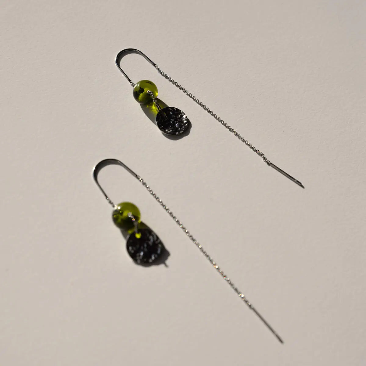 Earring silver green - You can.