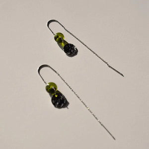 Earring silver green - You can.