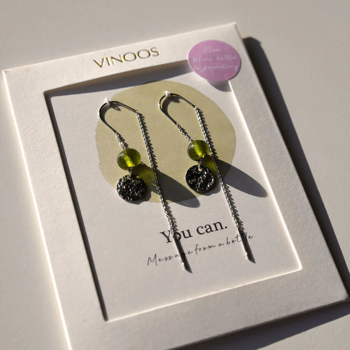 Earring silver green - You can.