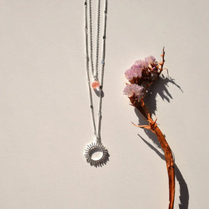 Necklace sun pink silver – Congratulations (Halskette)