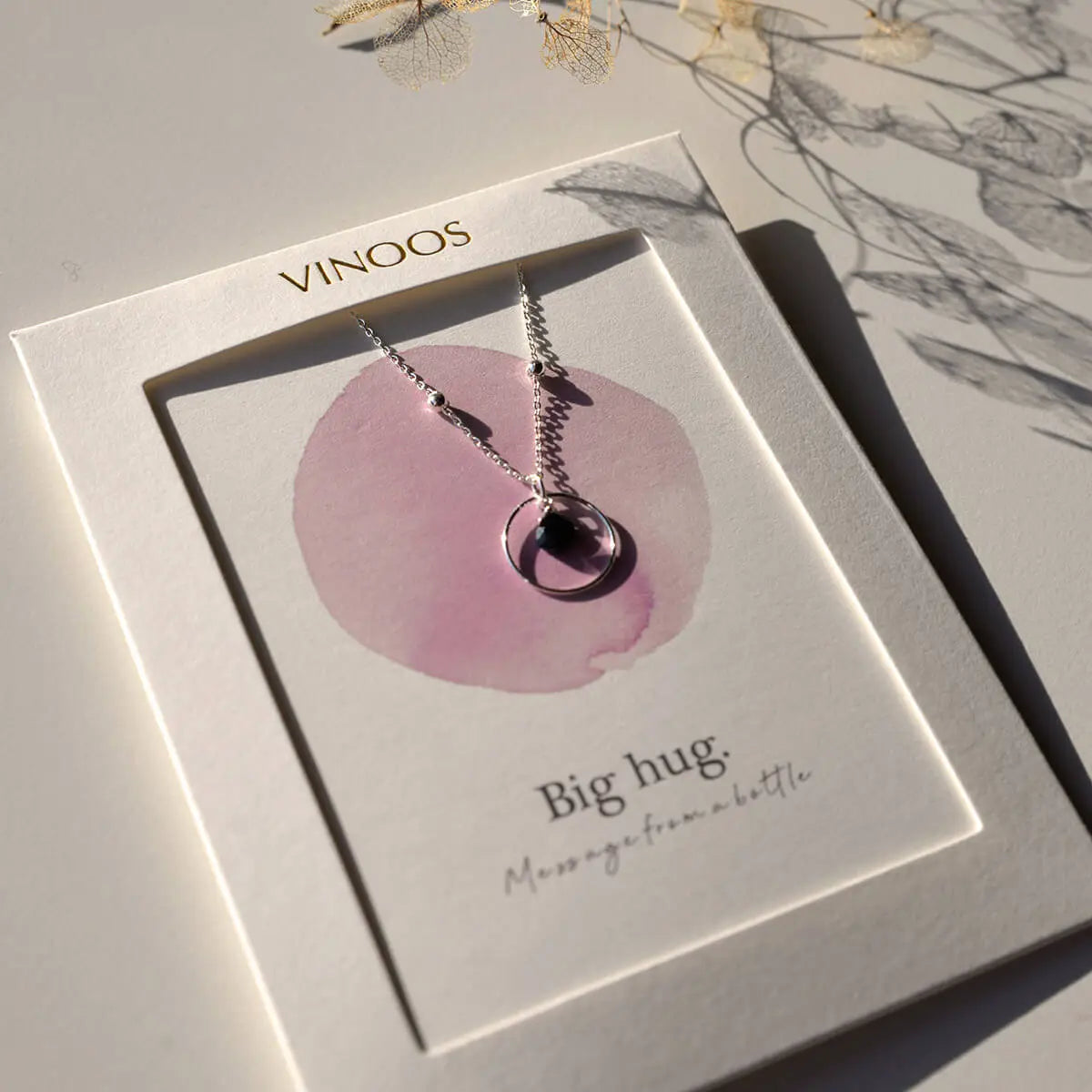 Necklace circle black silver - Big hug (Halskette)