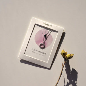 Necklace sun black silver – always sparkle. (Halskette)