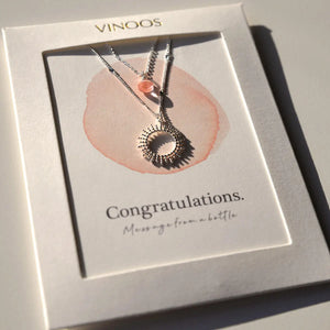 Necklace sun pink silver – Congratulations (Halskette)