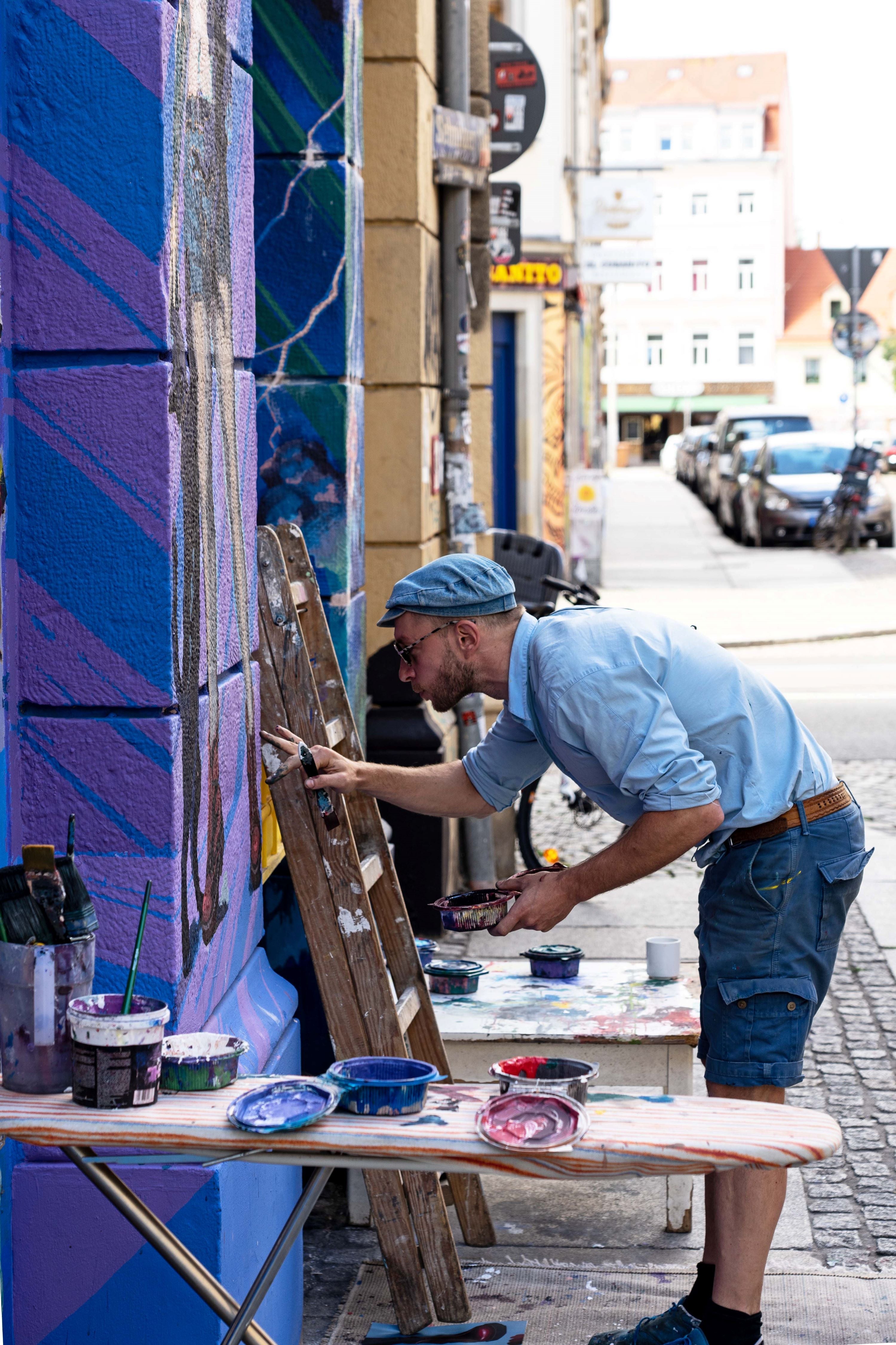 Dresden❣️Postkarte: wandkünstler