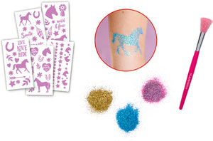 DIY Glitzer-Tattoos - Pferdefreunde