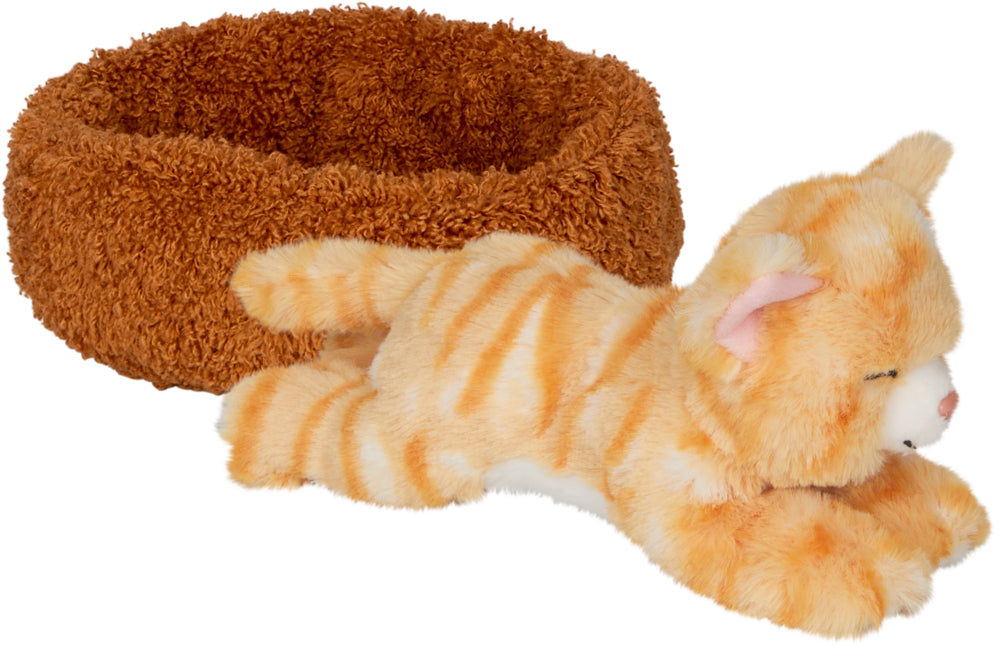 Kuscheltier Schlafende Katze Chloe im Korb