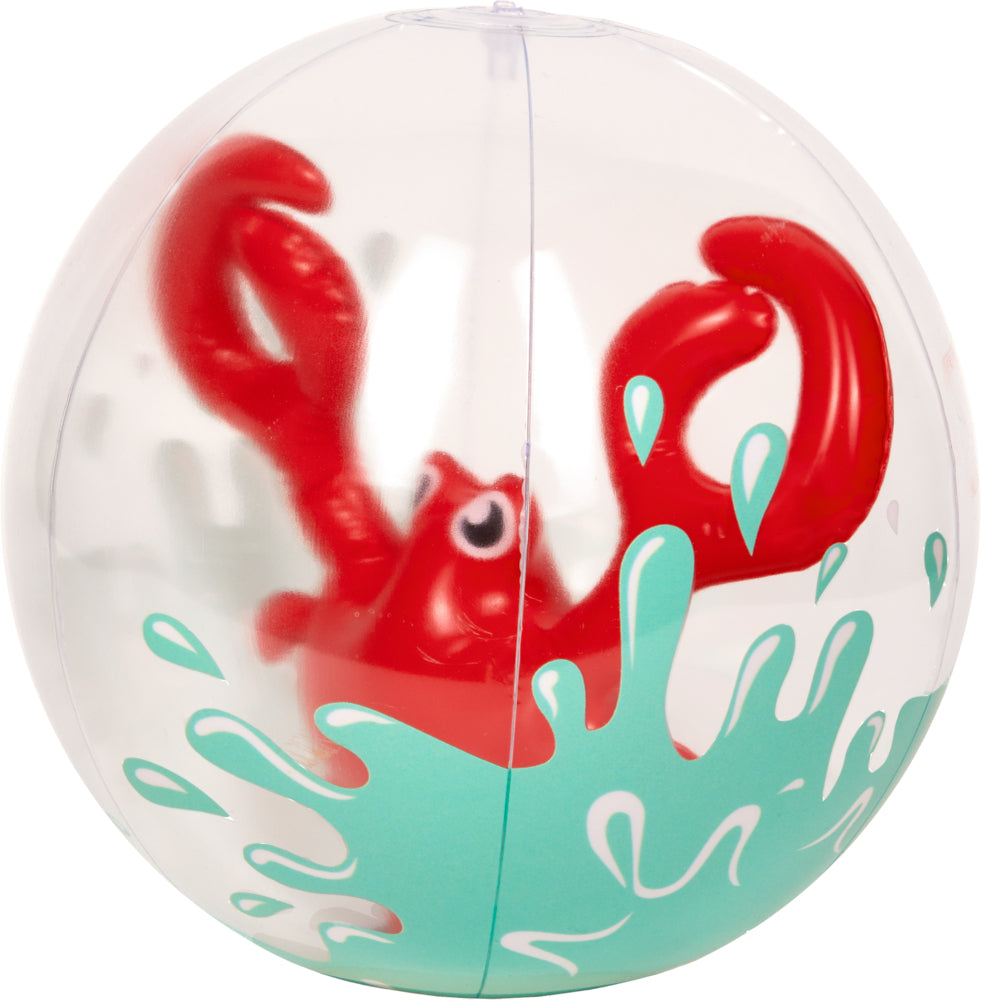 Wasserball mit Krabbe
