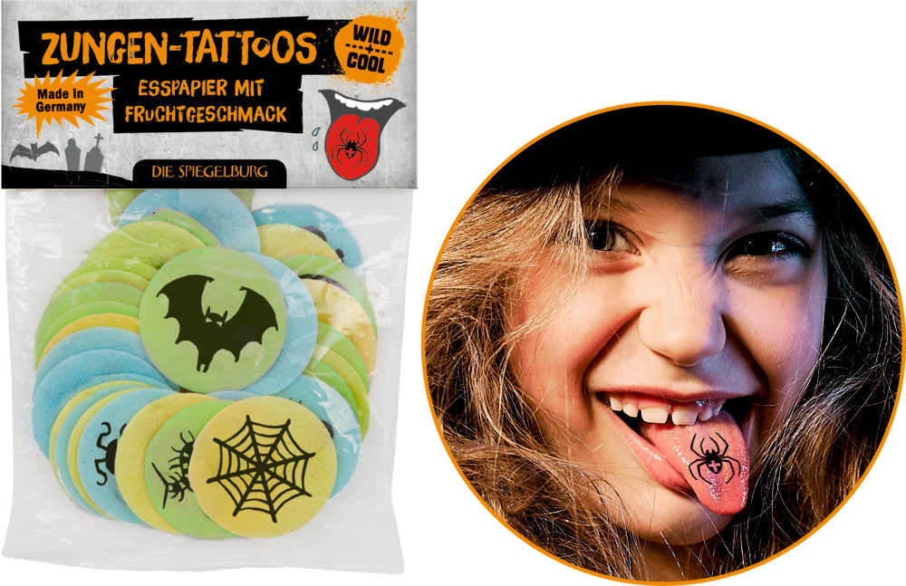 Zungentattoos - Wild+Cool (Esspapier-Oblaten)