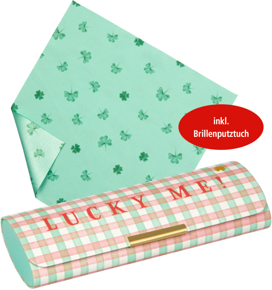 Brillenetui mit Putztuch Lucky Me! - Viel Glück
