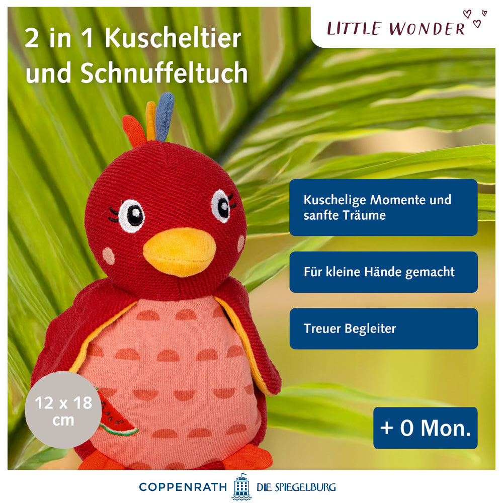 Kuscheltier Paradiesvogel mit Schnuffeltuch
