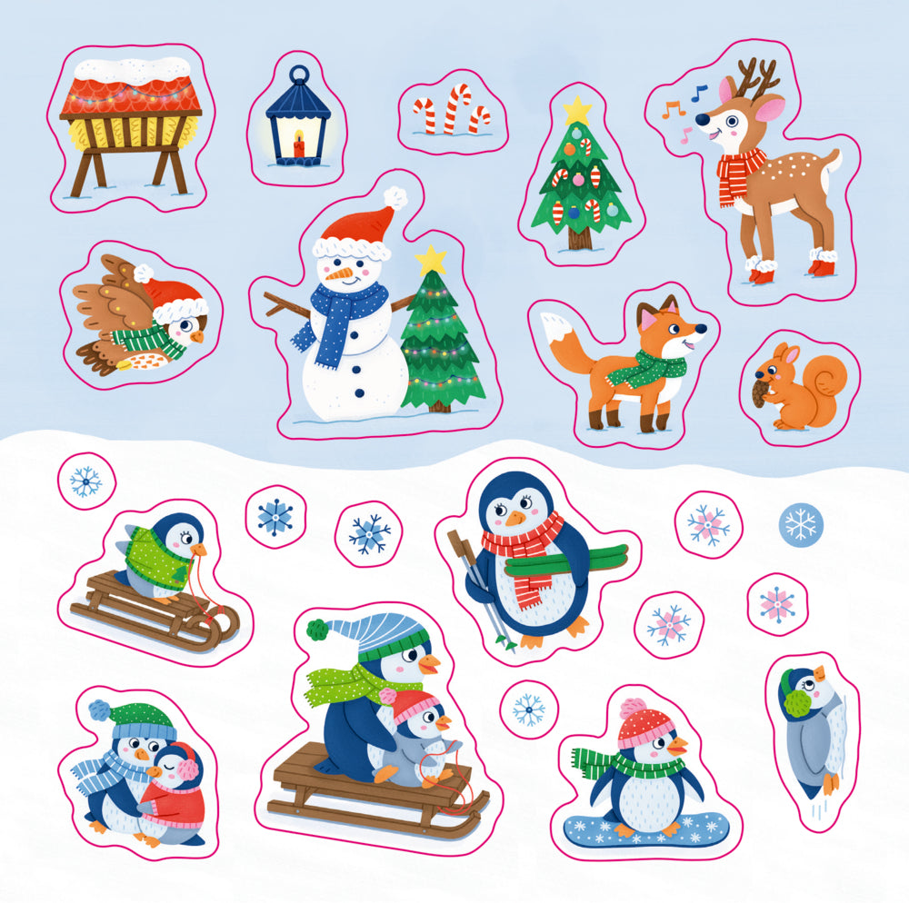 Meine Mini-Stickerwelt - Weihnachten bei den Tieren