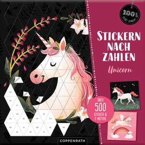Stickern nach Zahlen: Unicorn