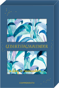 Geburtstagskalender (12 Karten mit Holzfuß) - All about blue