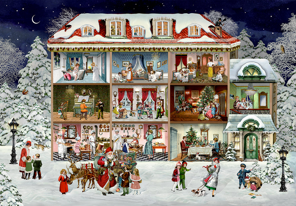 Puzzle-Adventskalender "Unser wunderbares Weihnachtshaus"