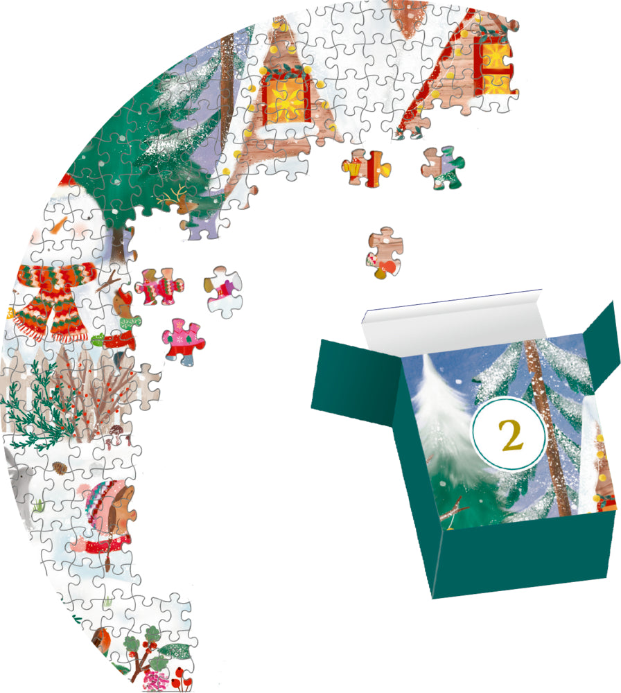 Puzzle-Adventskalender "Fröhliche Winterzeit"