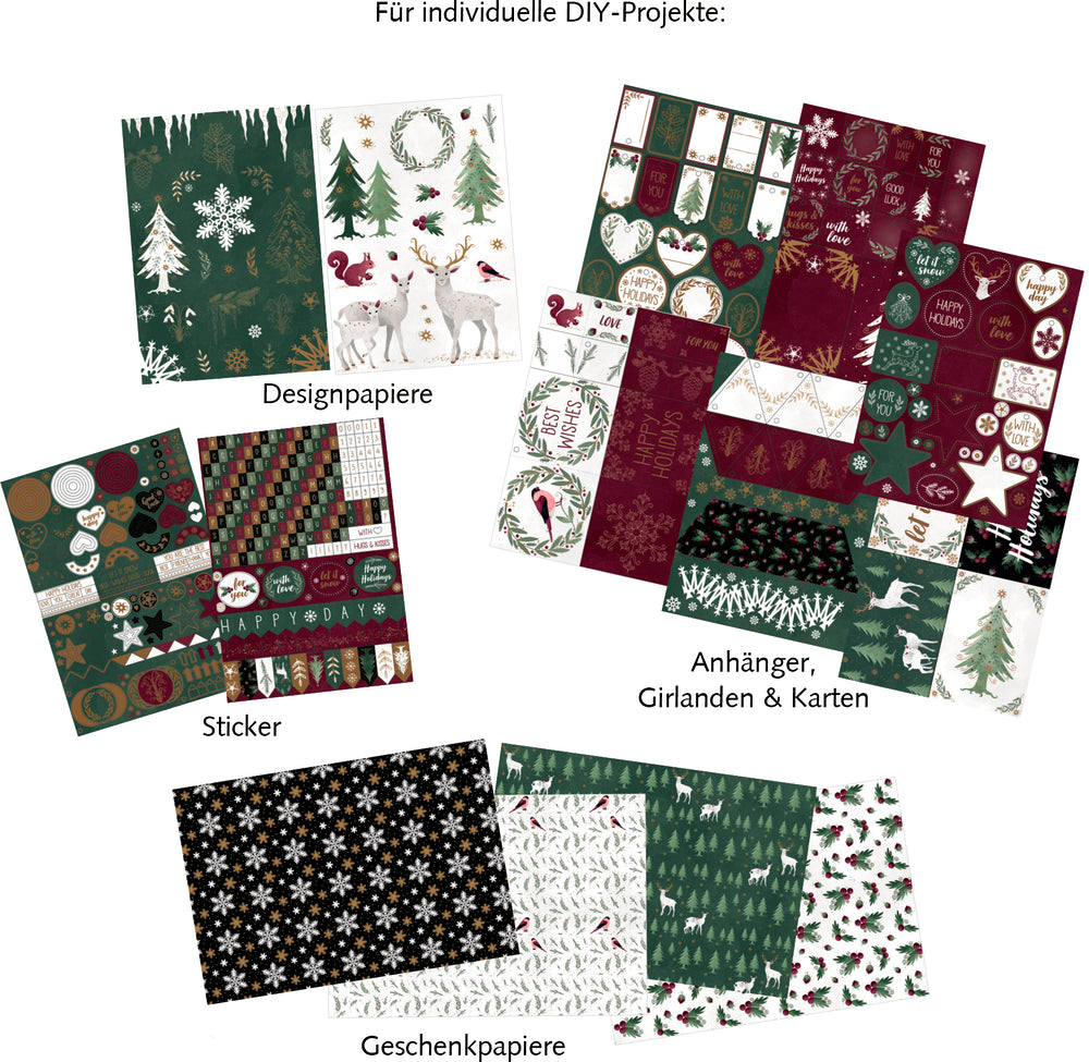 Designpapier-Kreativbuch: Magic Winter