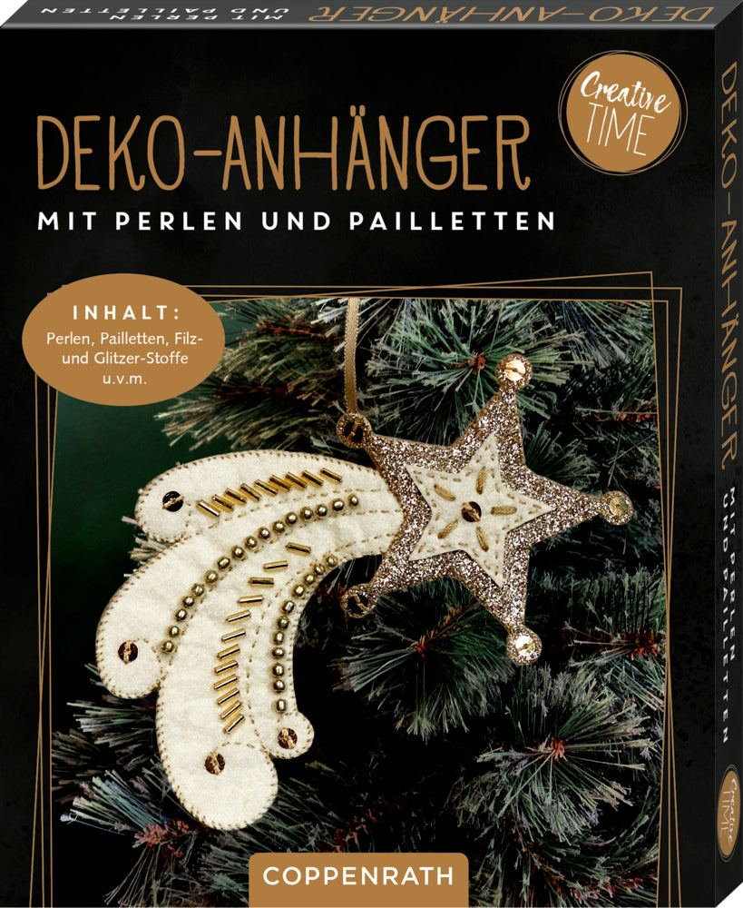DIY-Anhänger mit Perlen und Pailletten: Magic Winter