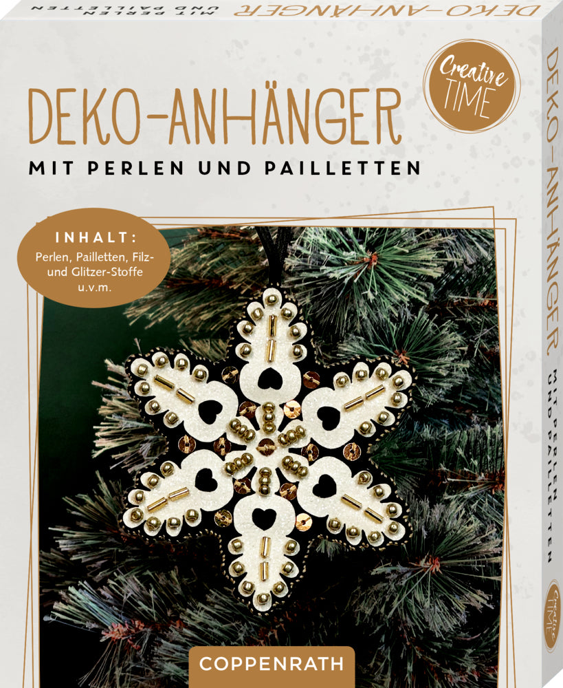 DIY-Anhänger mit Perlen und Pailletten: Magic Winter