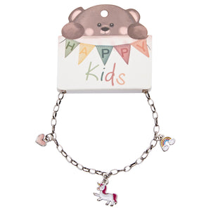Kinder-Armband - "Happy Kids" charms unicorn