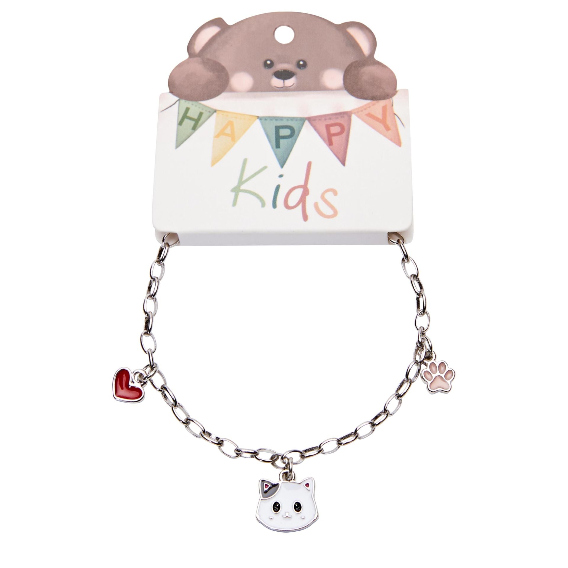Kinder-Armband - "Happy Kids" charms cat