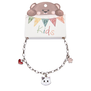 Kinder-Armband - "Happy Kids" charms cat
