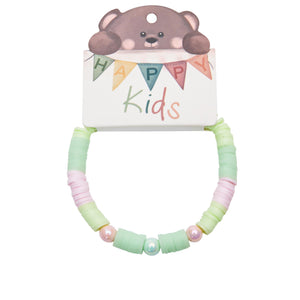 Kinder-Armband - "Happy Kids" green-pink