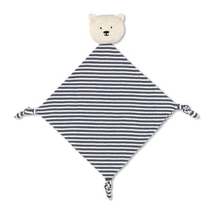 Kuscheltuch Eisbär Streifen, denim/natur