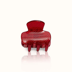 Haarklammer klein Red Glitter