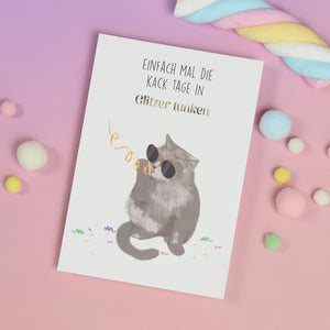 Postkarte Glitzer