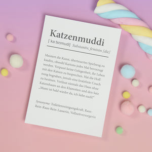Postkarte Katzenmuddi Definition