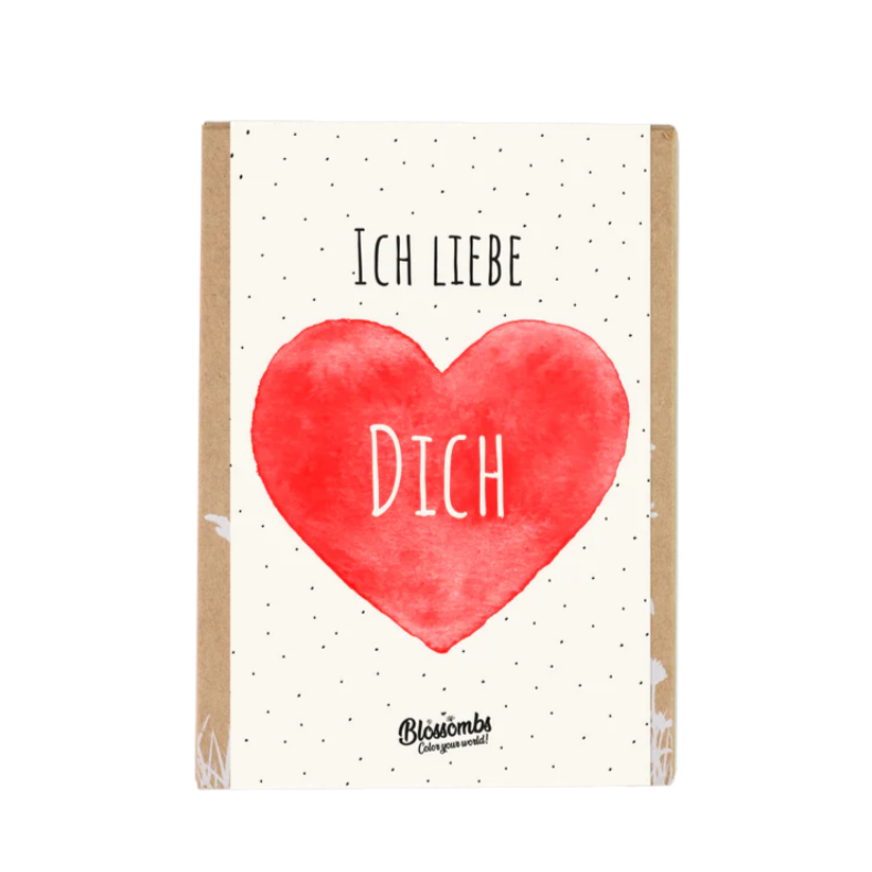 Geschenkbox Mini "Ich liebe dich" mit 4 Samenbomben