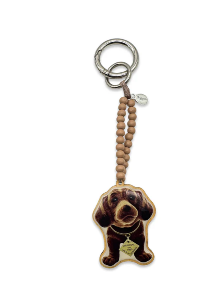 Taschenkette Wackeldackel mit Bonfim Glücksbringern