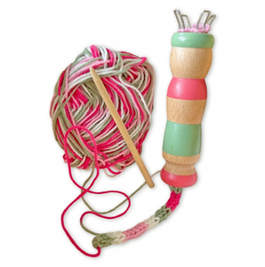 Strickliesel - mit Garn, Holznadel und Anleitung