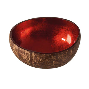Deco coconut bowl - shiny red