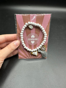Armband in weiß mit Gespenst