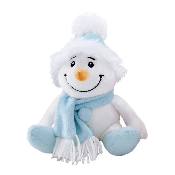 Plüsch-Schneemann blau