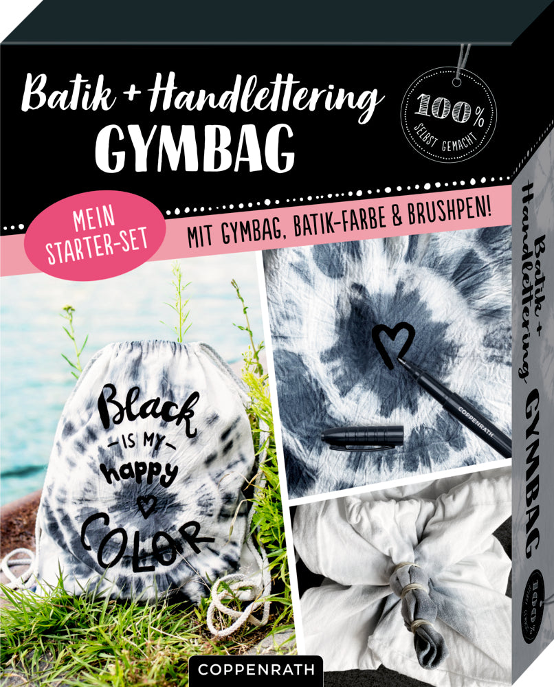 Mein Batik+Handlettering Starter-Set - Gymbag (100% s.g.)